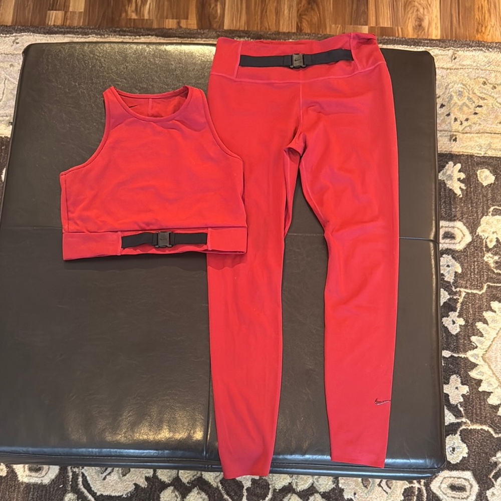 Women's Nike dri-fit Red Activewear Set